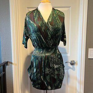 T-BAGS Los Angeles abstract print jersey mini dress XS